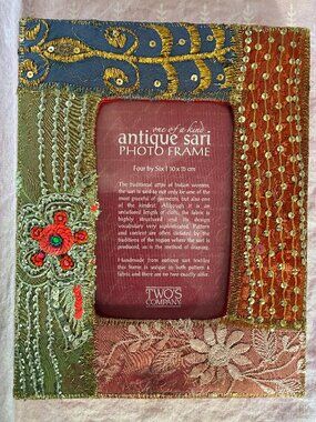 Handmaden colorful, decorative frame from India for 4" X 6" photo.